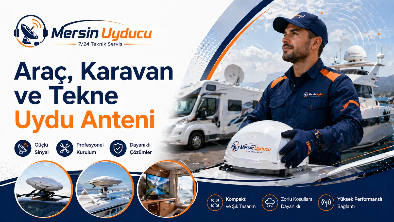 Araç, Karavan ve Tekne Uydu Anteni