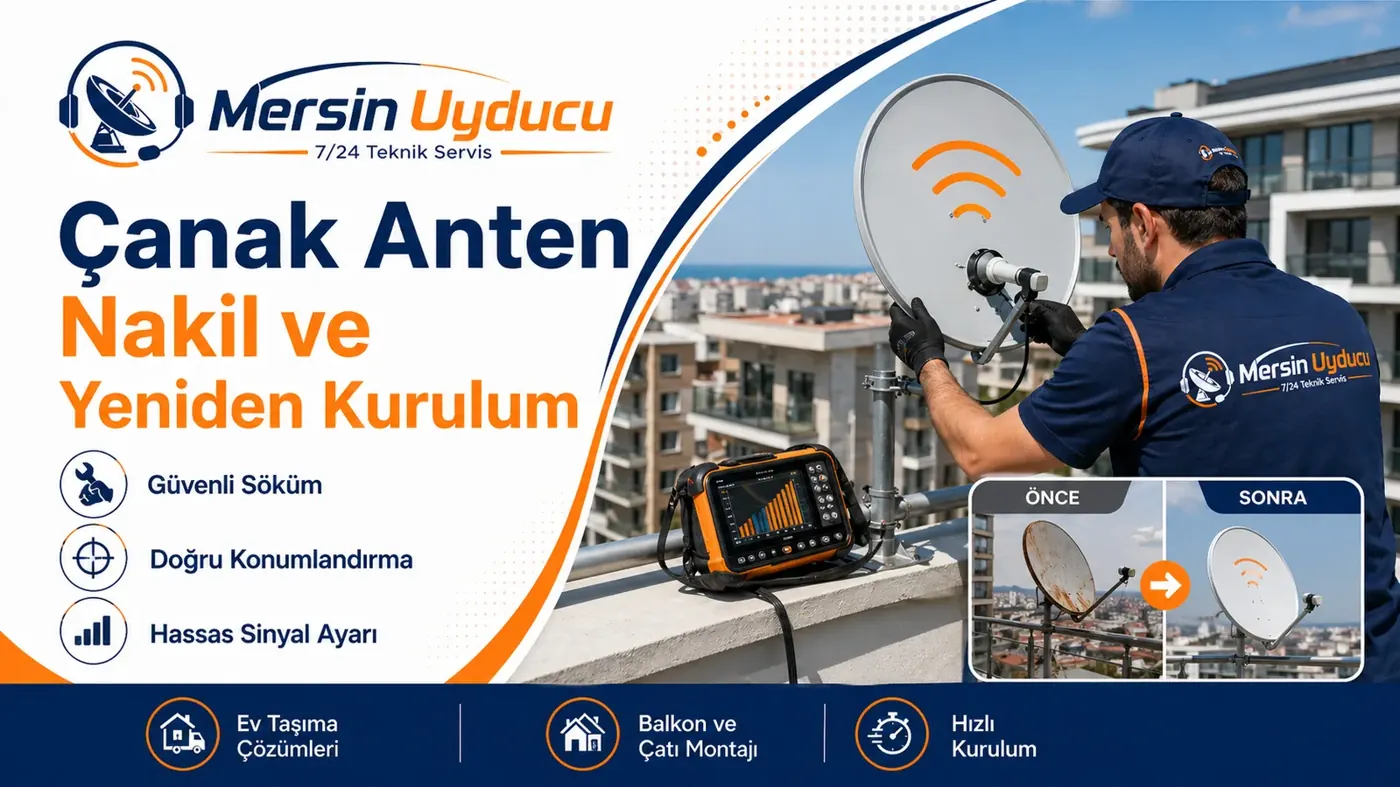 Çanak Anten Nakil ve Yeniden Kurulum