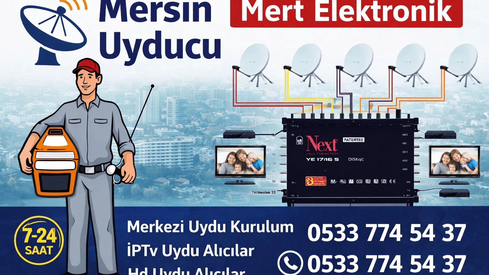 Mersin Geneline Profesyonel Uydu Servisi